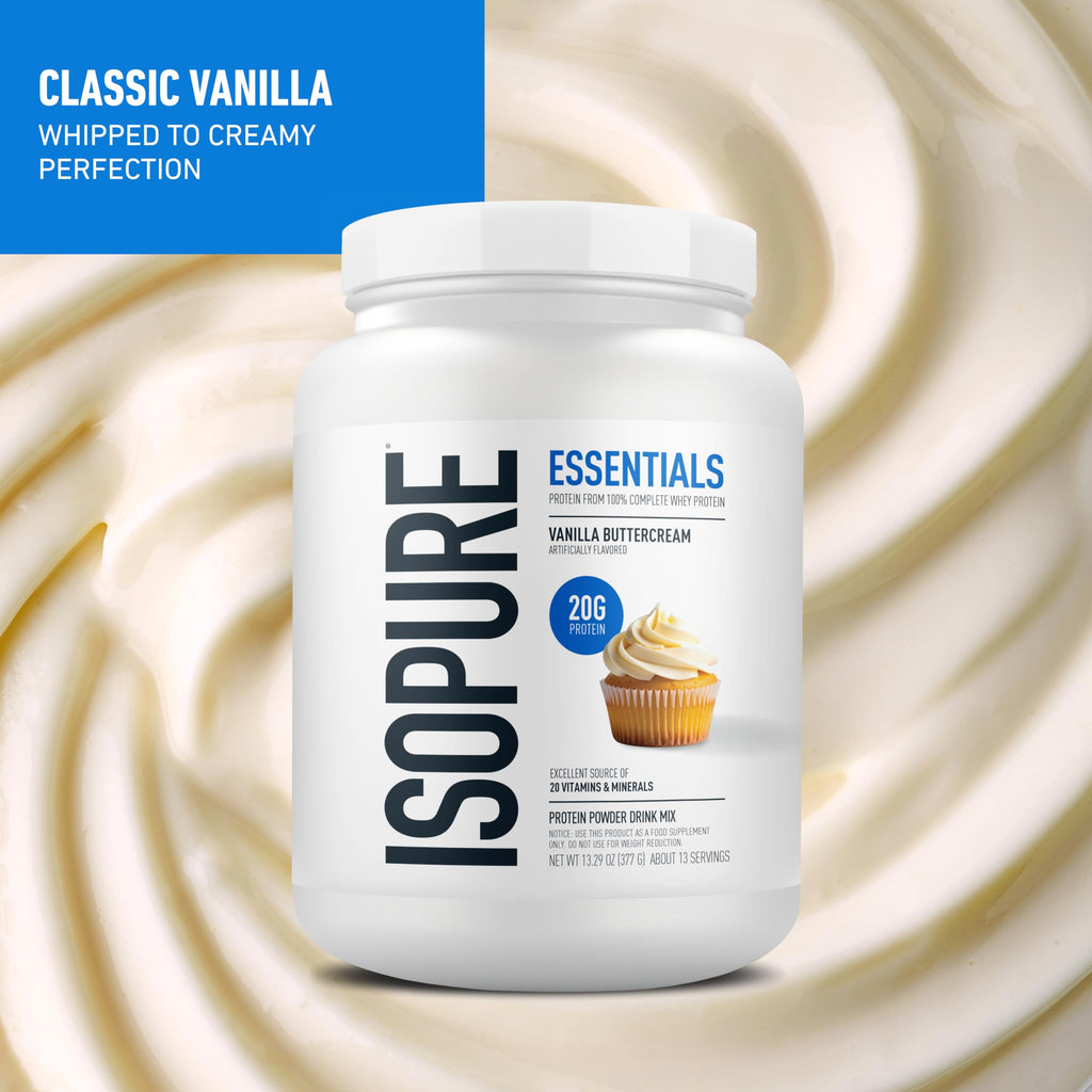 Whey Protein Powder Isopure Essentials with Vitamins

