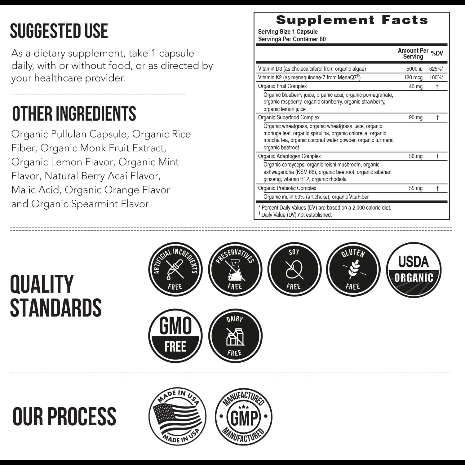 Organic Plant D3 + K2 Vitamin D3 K2 Supplement MenaQ7 MK7

