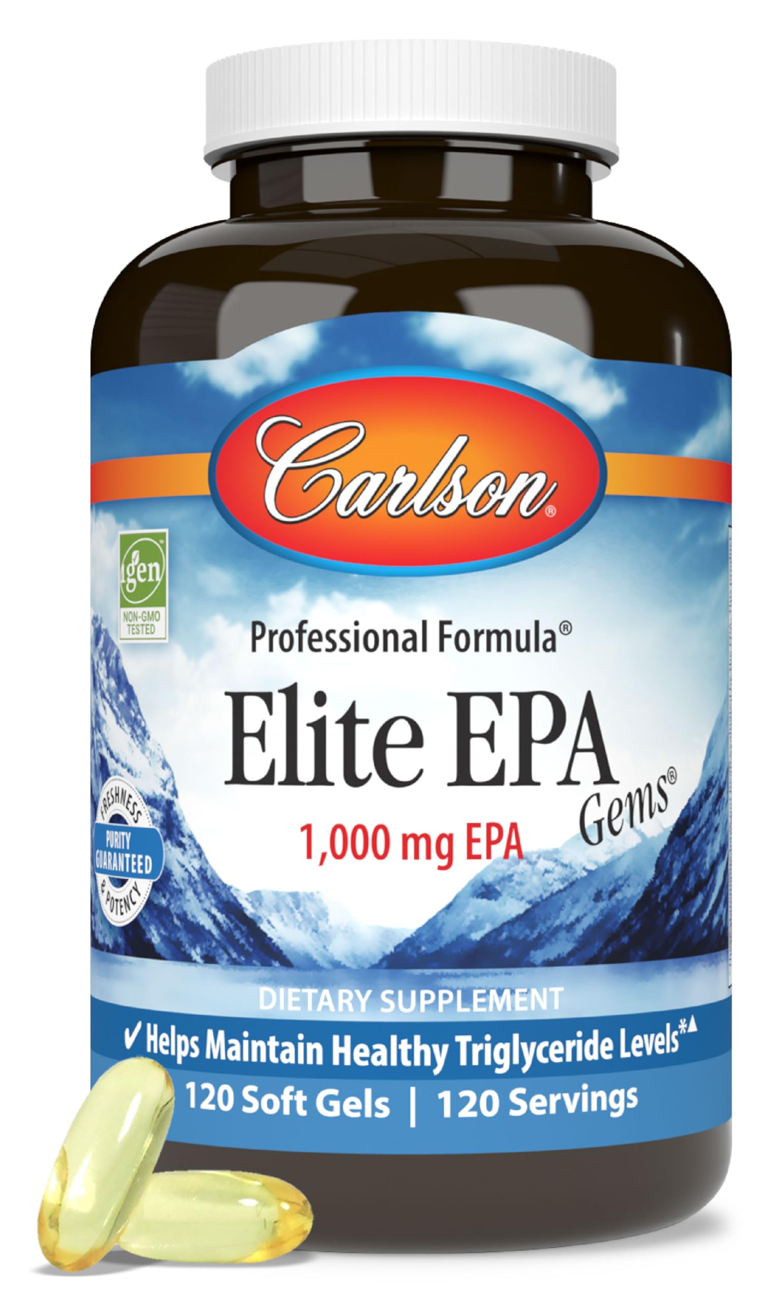 Carlson Elite EPA Gems Fish Oil 1000 mg EPA - Wild-Caught

