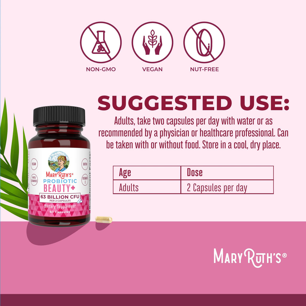 MaryRuth's Probiotic Beauty Capsules with Red Orange Complex

