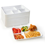 ECOLipak 5-Compartment Compostable Paper Plates