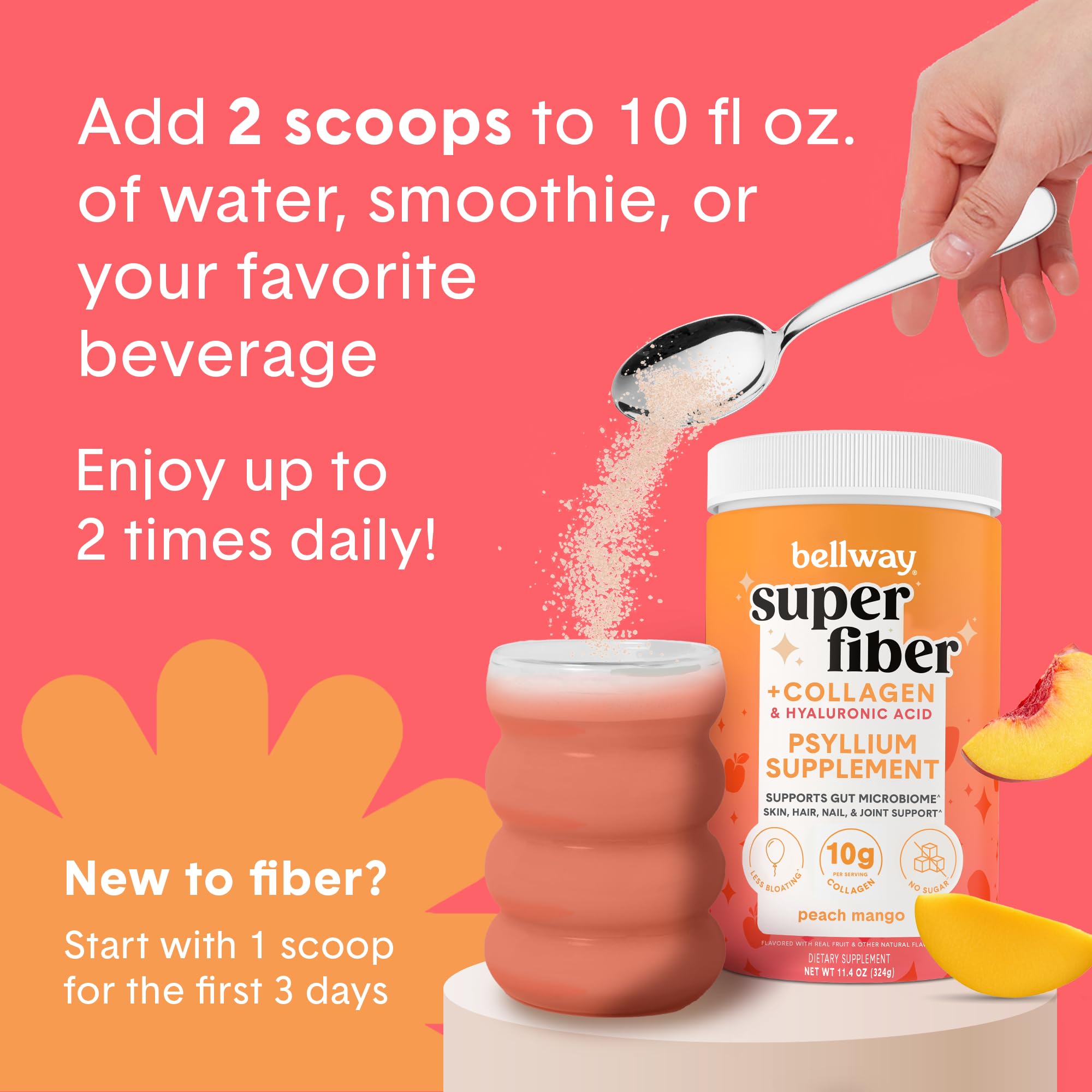 Bellway Super Fiber Powder Collagen for Digestive Health

