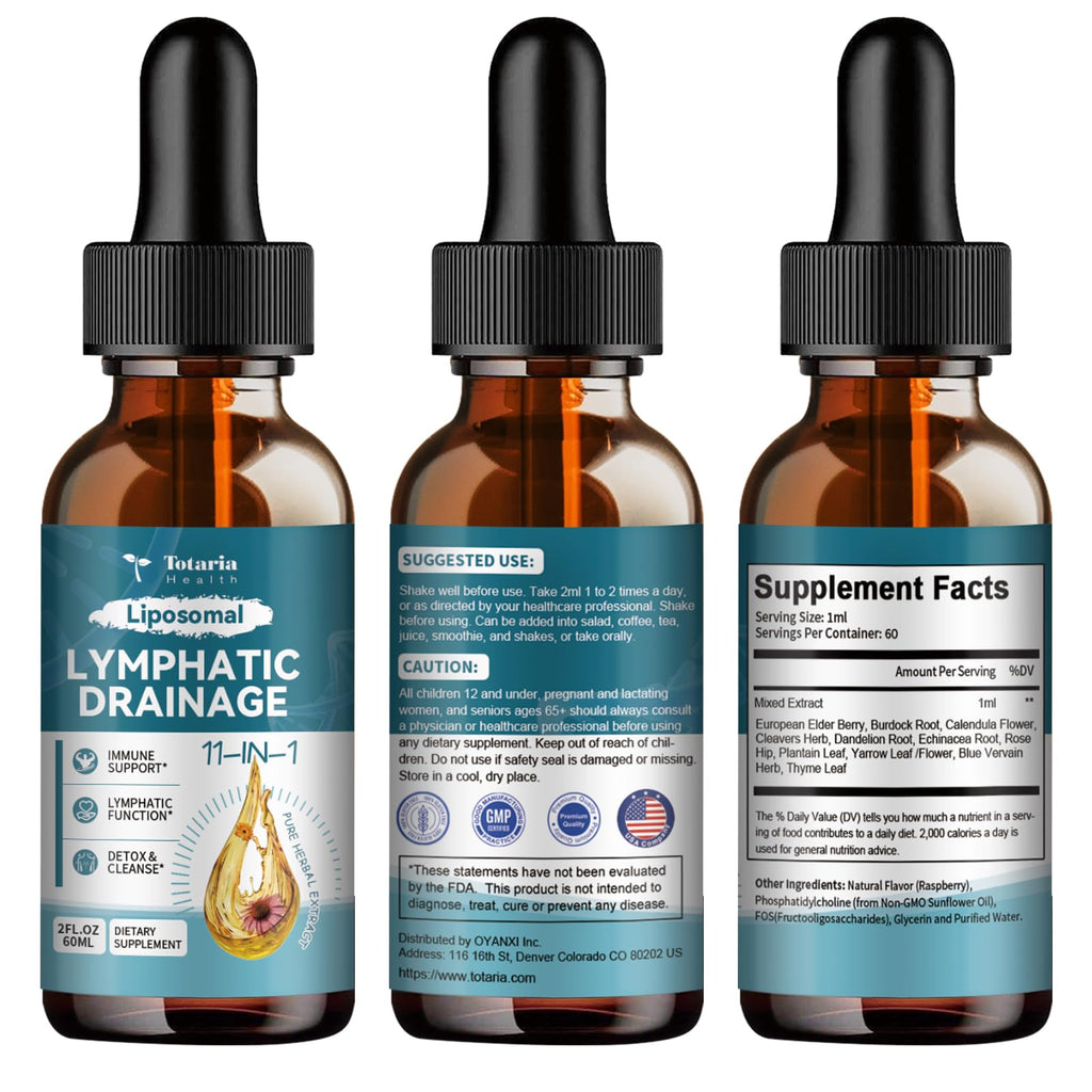 Totaria Liposomal Lymphatic Drops – 11-in-1 Organic Lymphatic Support

