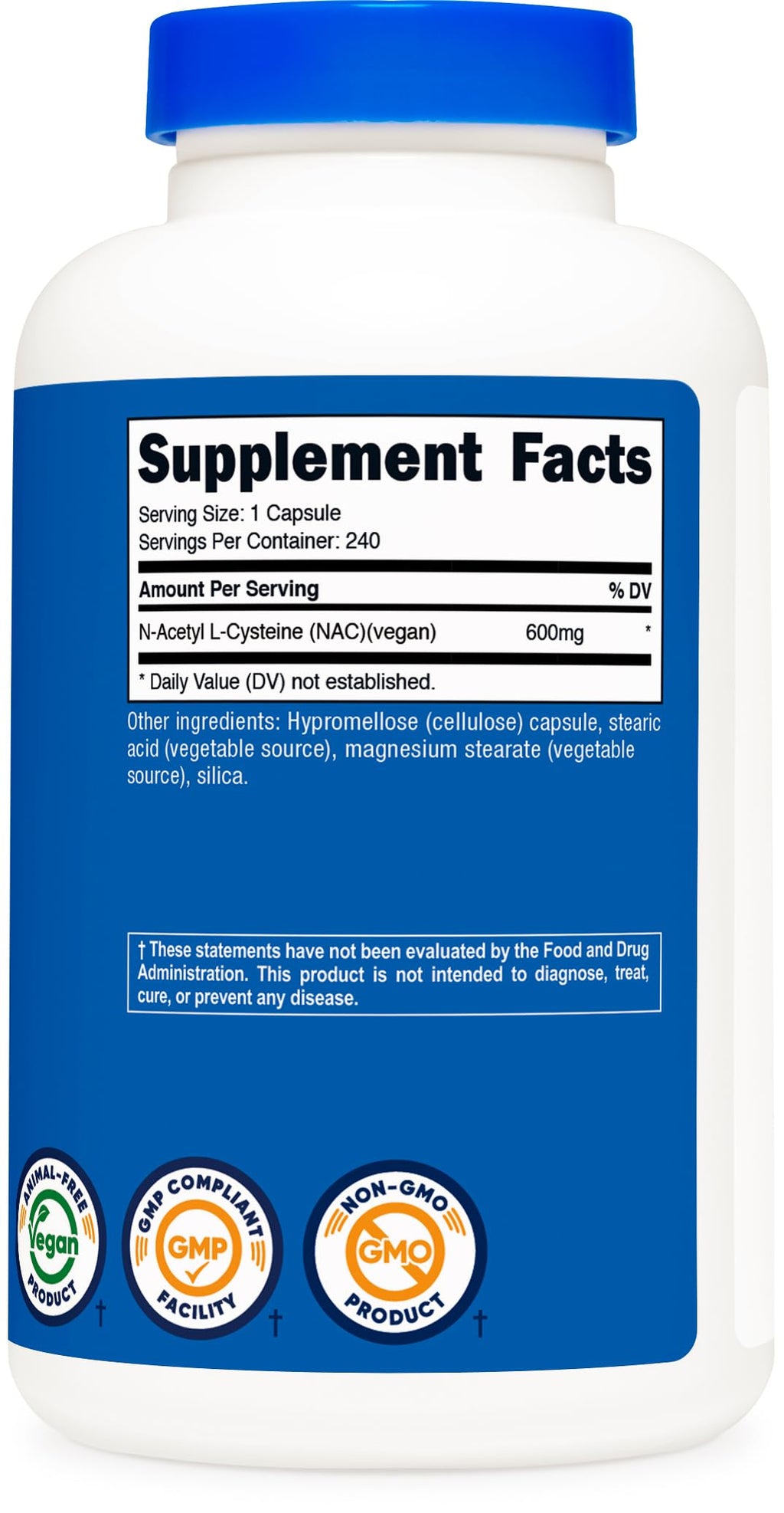 Nutricost NAC 600 mg Capsules | N-Acetyl L-Cysteine

