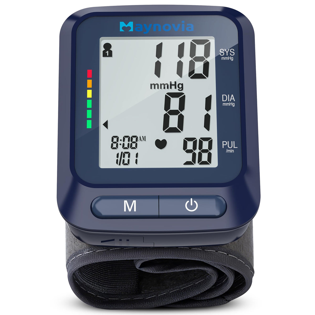 Wrist Blood Pressure Monitor - Automatic Digital BP Monitor with Large Backlit Display