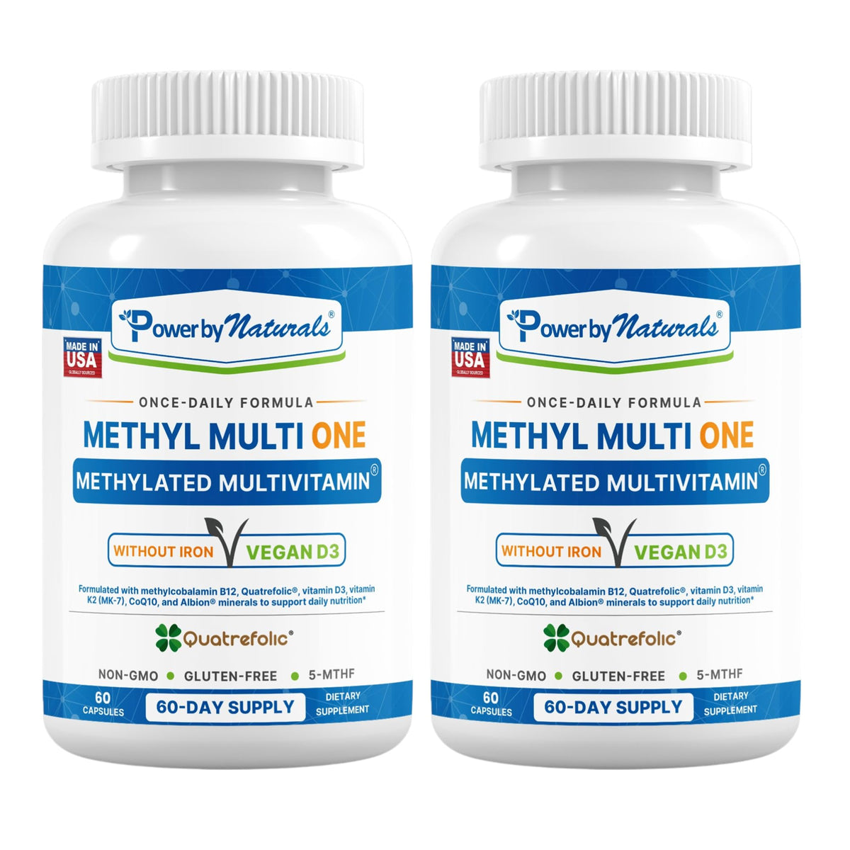 Power By Naturals Methyl Multi One Iron-Free Multivitamin Vegan