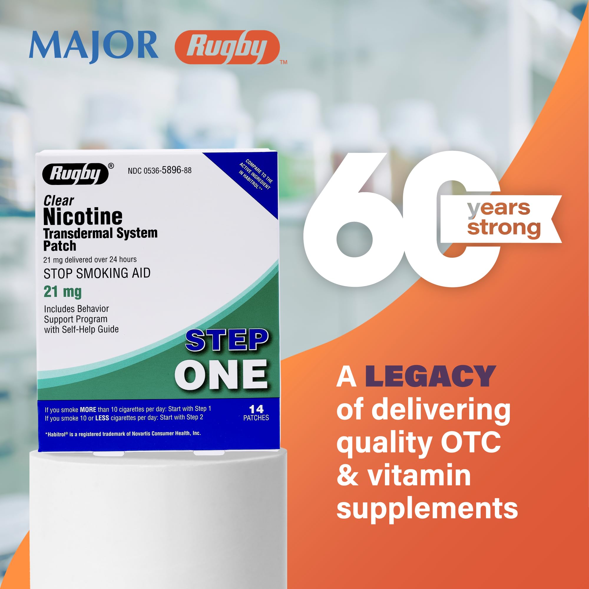 Rugby Clear Nicotine Patch Transdermal System

