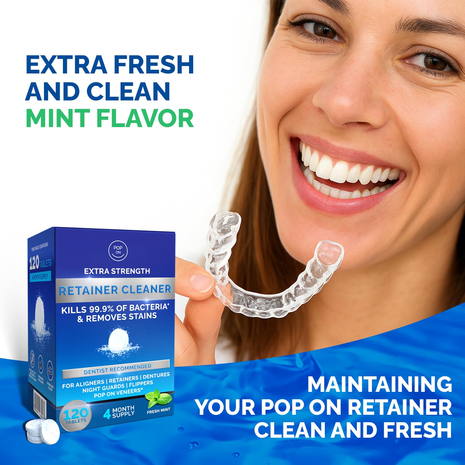 Retainer Cleaner Tablets for Invisalign & Aligners | Ultrasonic Safe

