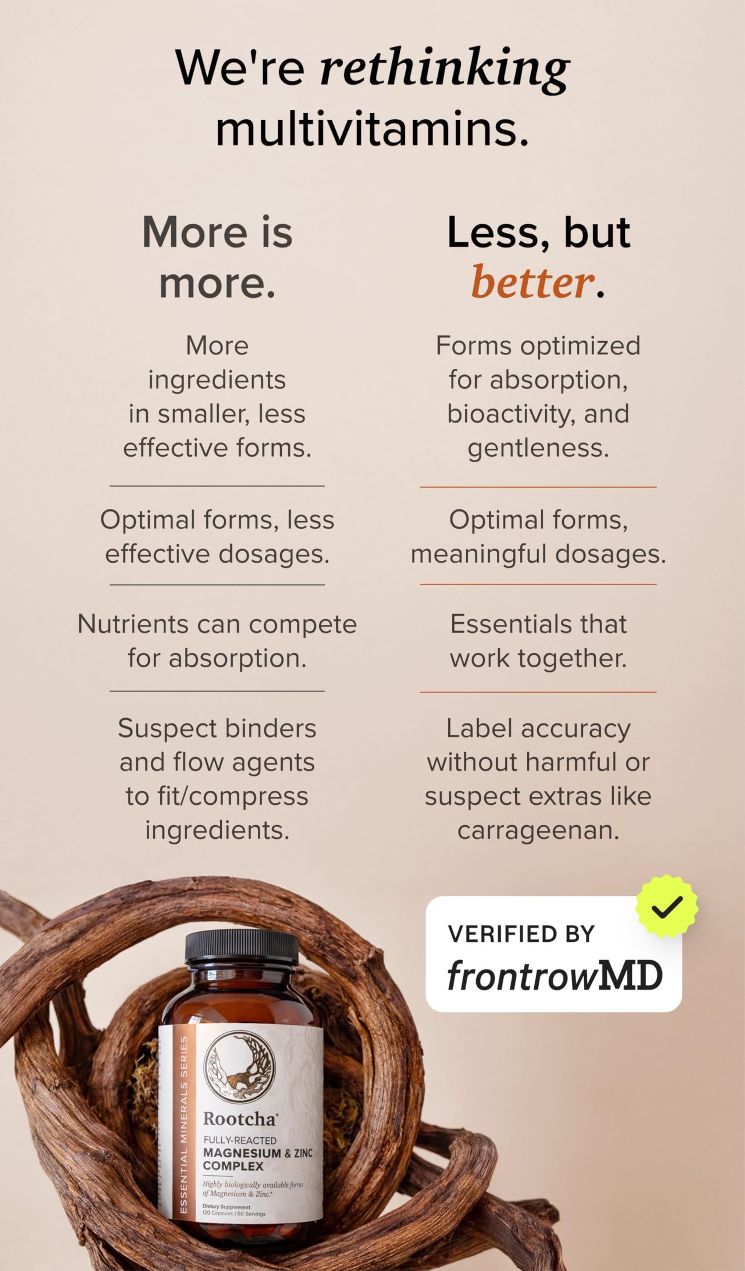 Rootcha Magnesium & Zinc Complex Supplement

