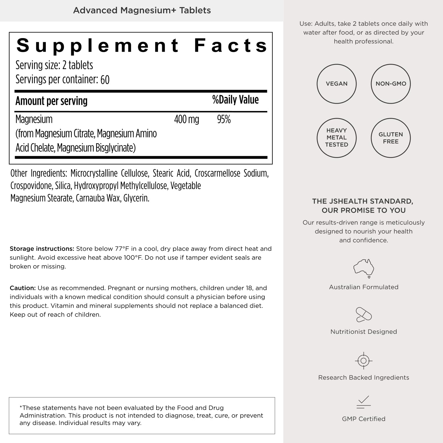 JSHealth Magnesium Sleep Support Supplement

