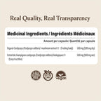 Real Mushrooms Cordyceps Capsules with Beta Glucans

