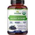 Zazzee Organic Bilberry Extract 20:1 Dietary Supplement for Eye Health