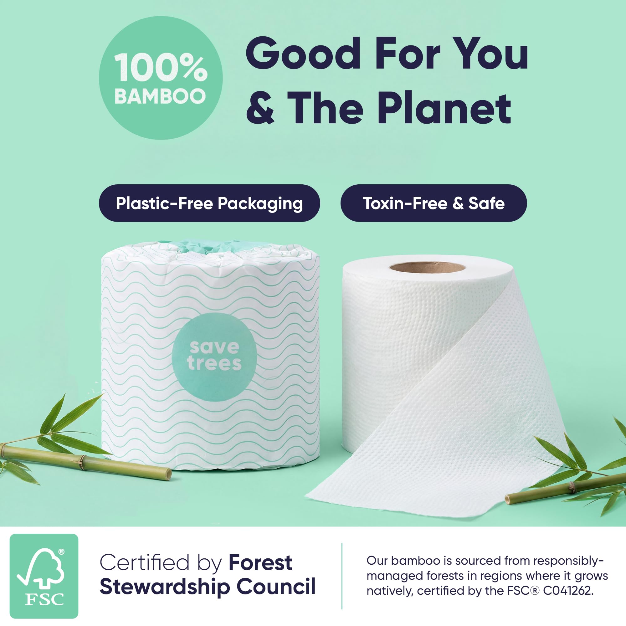 Save Trees Bamboo Toilet Paper – Eco, FSC-Certified

