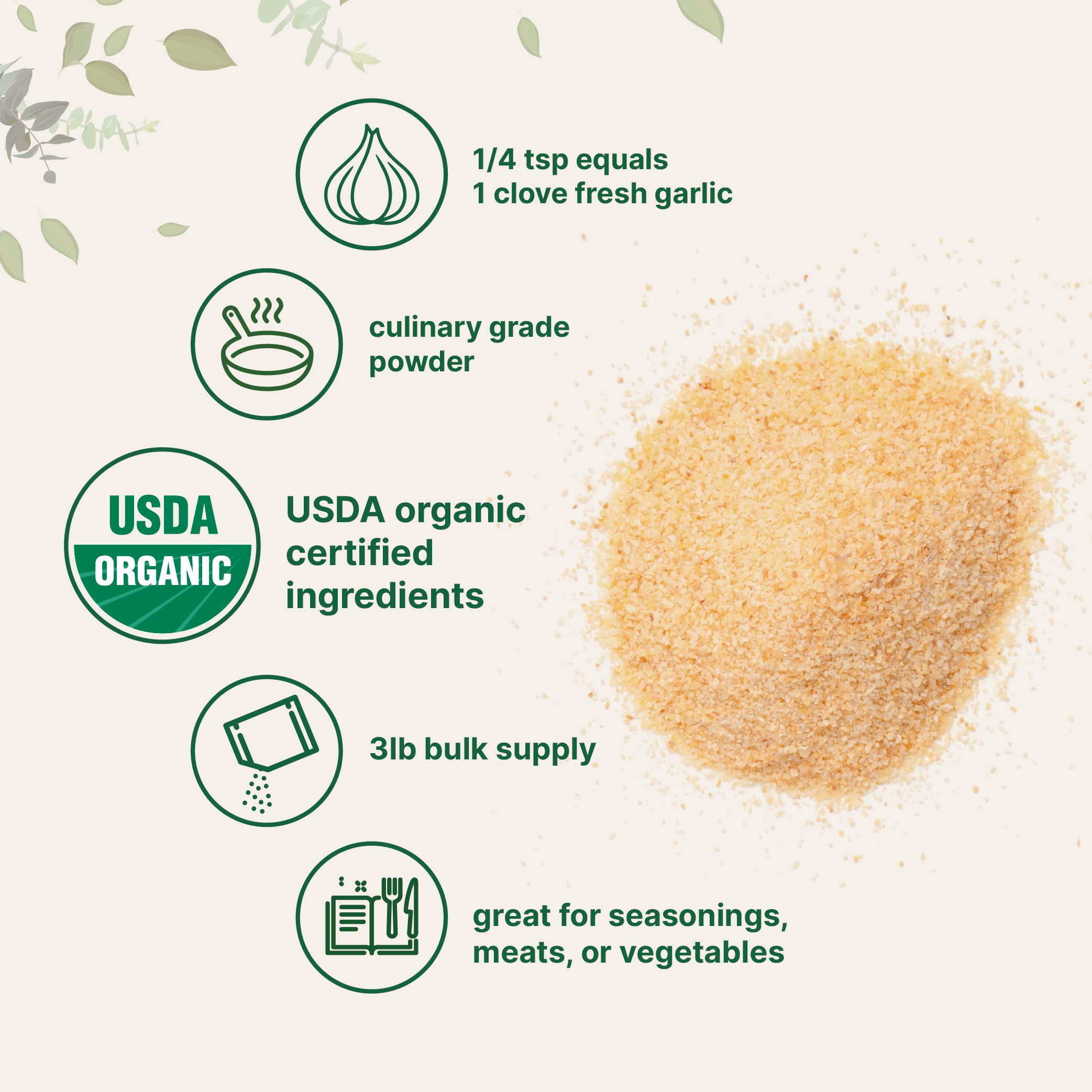 Micro Ingredients Organic Garlic Powder - Culinary Grade

