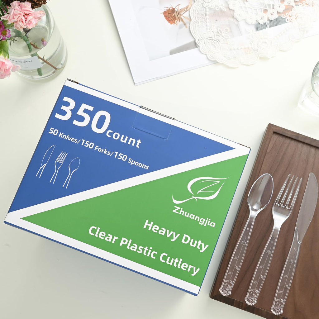 Clear Plastic Forks Extra Heavy Duty | BPA-Free Cutlery

