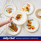 JOLLY CHEF Disposable Plastic Plates – 10 Inch

