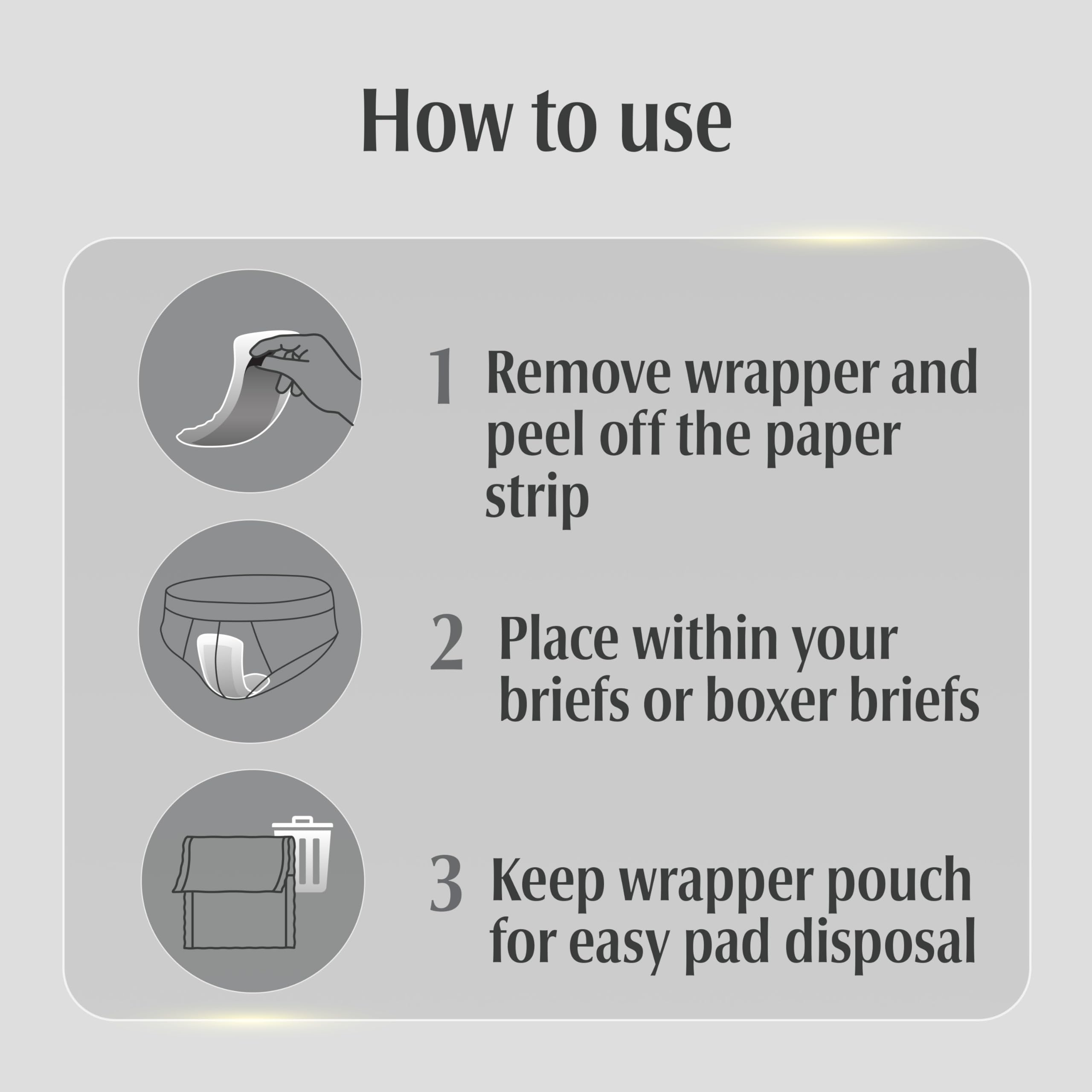 Depend Shields for Men Incontinence Pads - Light Absorbency

