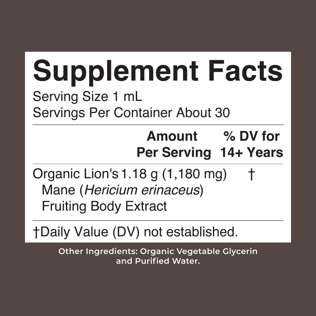 MaryRuth's Lions Mane Mushroom Liquid Drops for Brain Health

