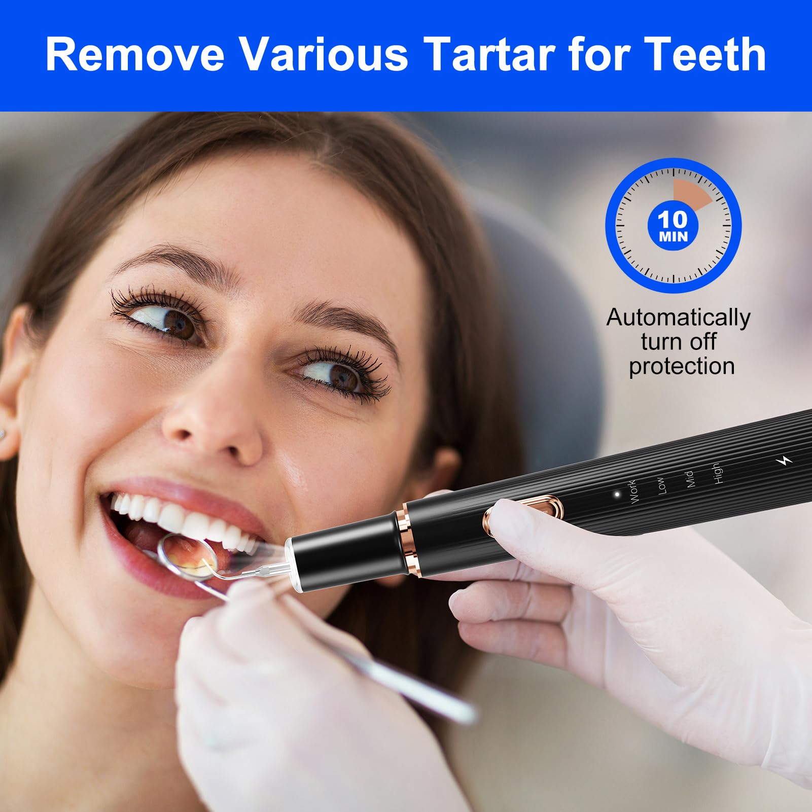 Plaque Remover for Teeth - Rechargeable Tartar Tool

