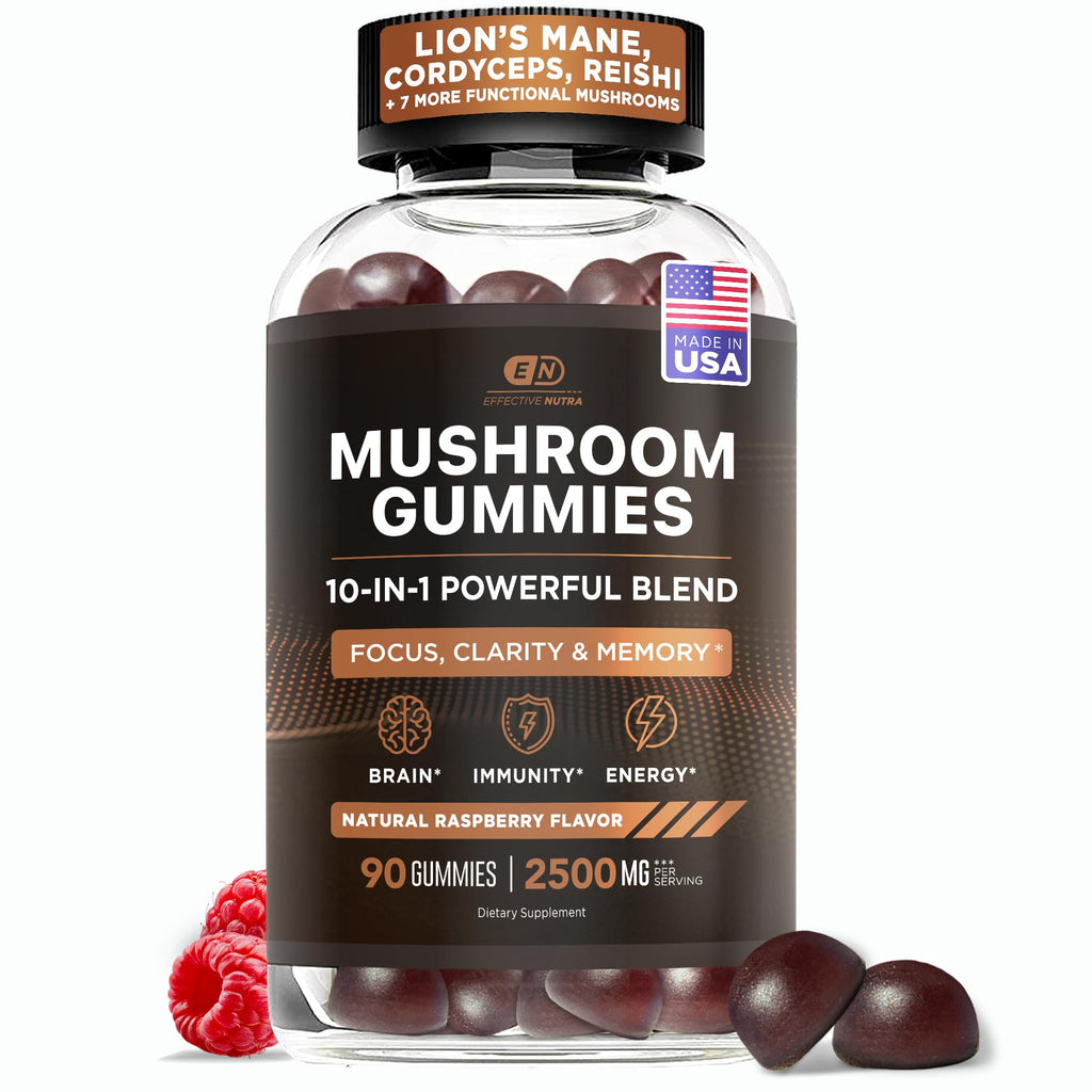 Effective Nutra Mushroom Gummies - Focus & Immunity

