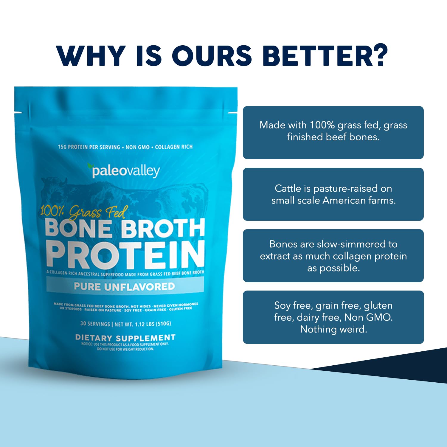 Paleovalley Grass-Fed Beef Bone Broth Protein Powder

