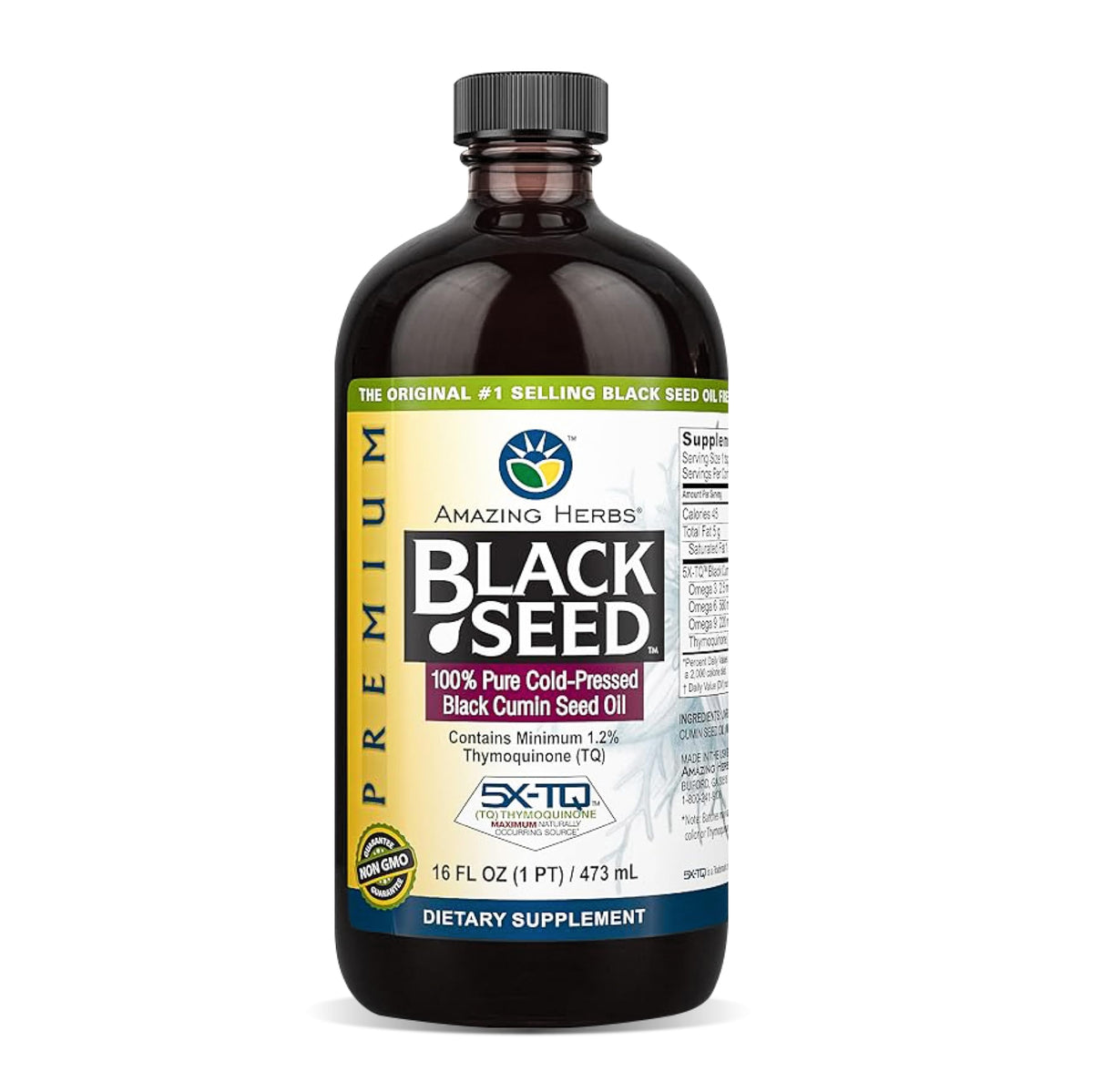 Amazing Herbs Black Seed Oil Liquid Dietary Supplement