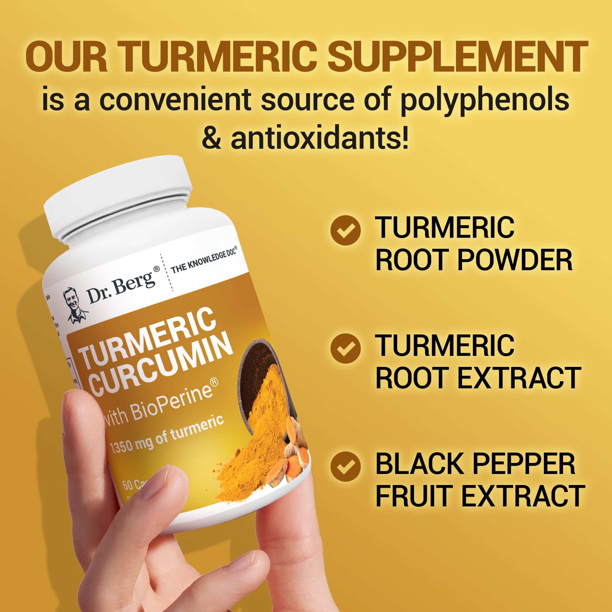 Dr. Berg Turmeric Curcumin with BioPerine - 1350 mg

