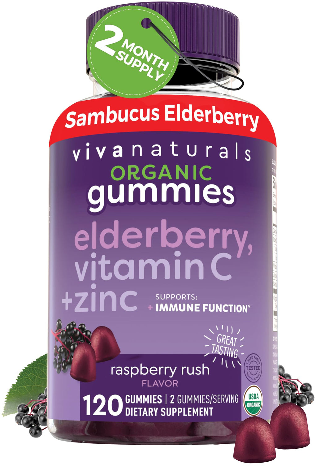 Viva Naturals Immune Support Gummies - USDA Organic, Non-GMO