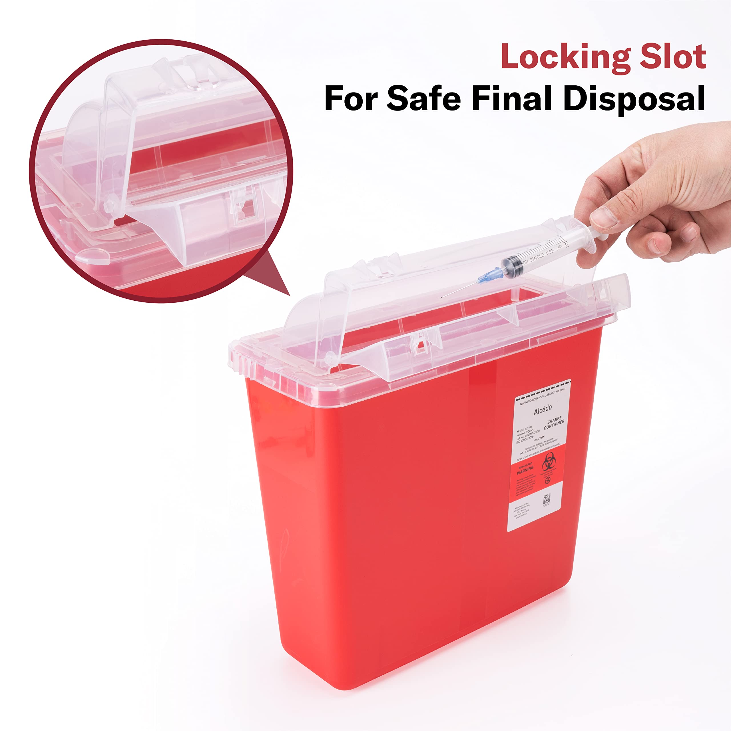 Alcedo Sharps Container for Home & Professional Use

