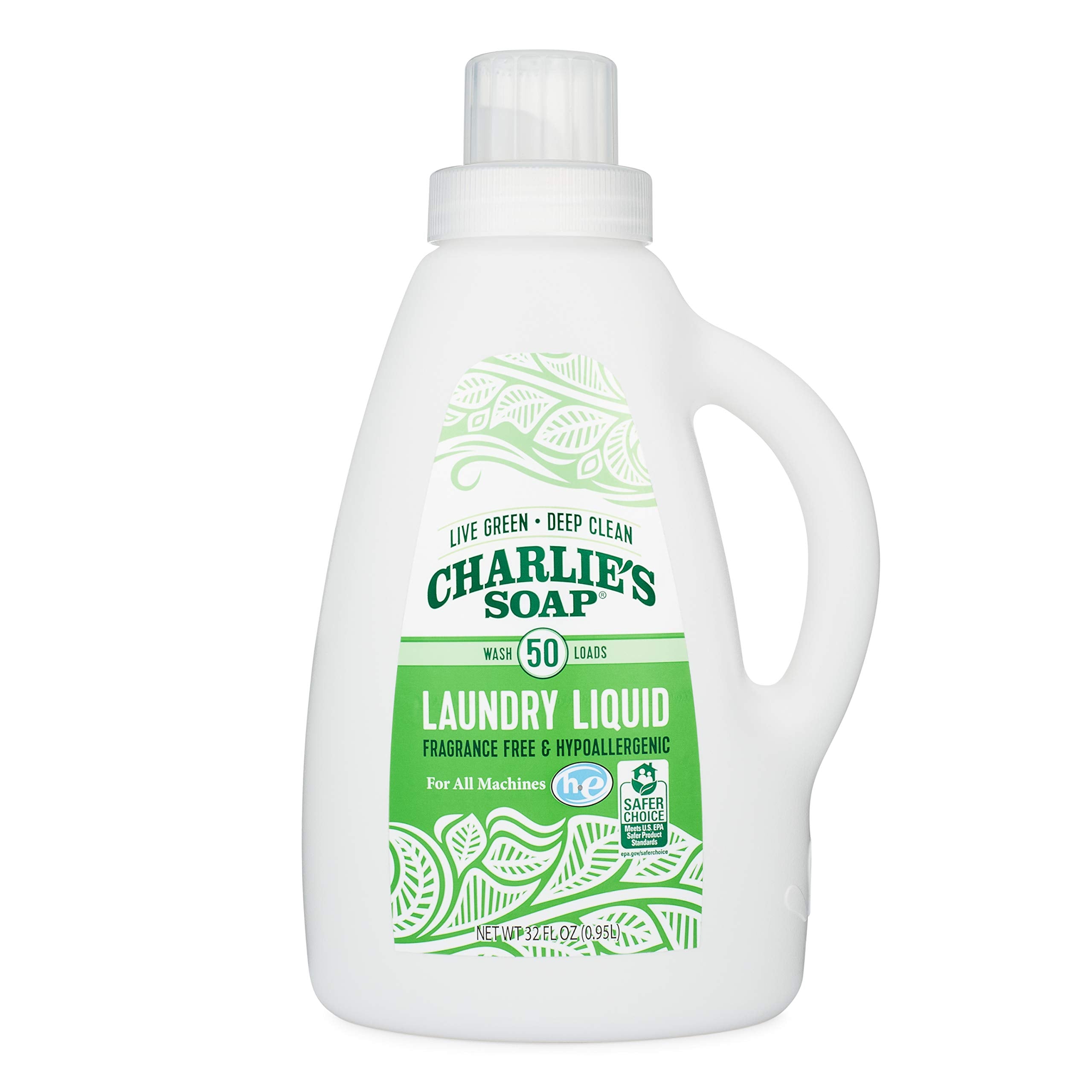 Charlie's Soap Laundry Liquid - Hypoallergenic, Fragrance Free