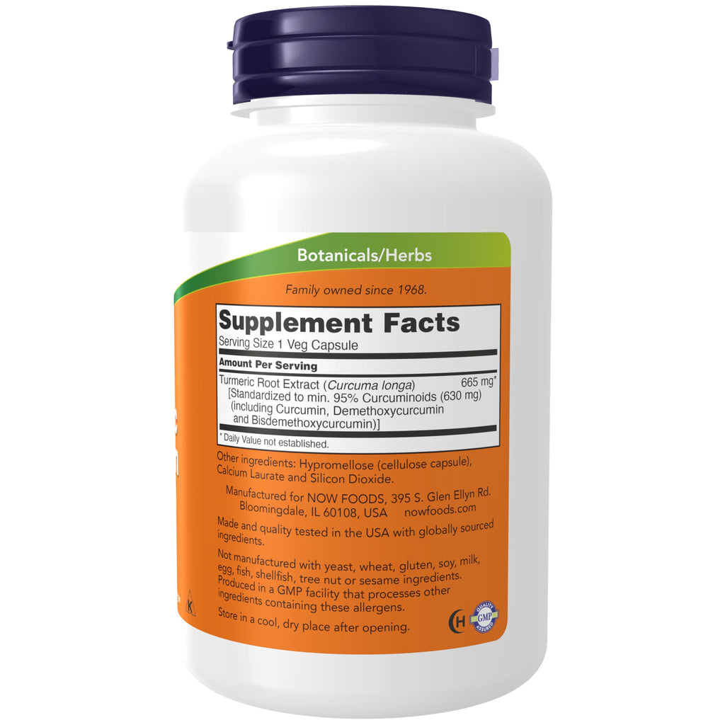 NOW Foods Turmeric Curcumin Supplement

