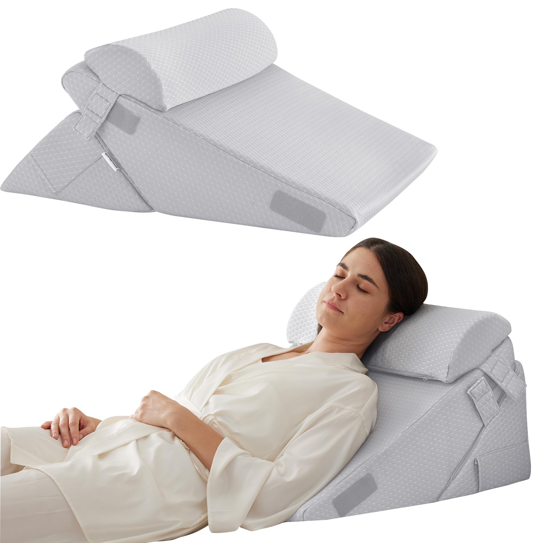 Bedluxe Wedge Pillow Set - Adjustable Orthopedic Bed Wedges