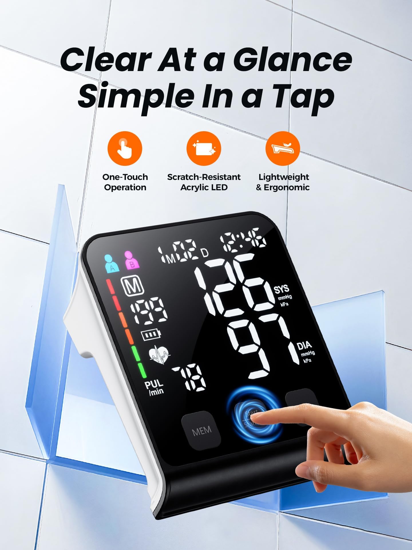 Blood Pressure Monitor for Home & Travel - FDA-Cleared

