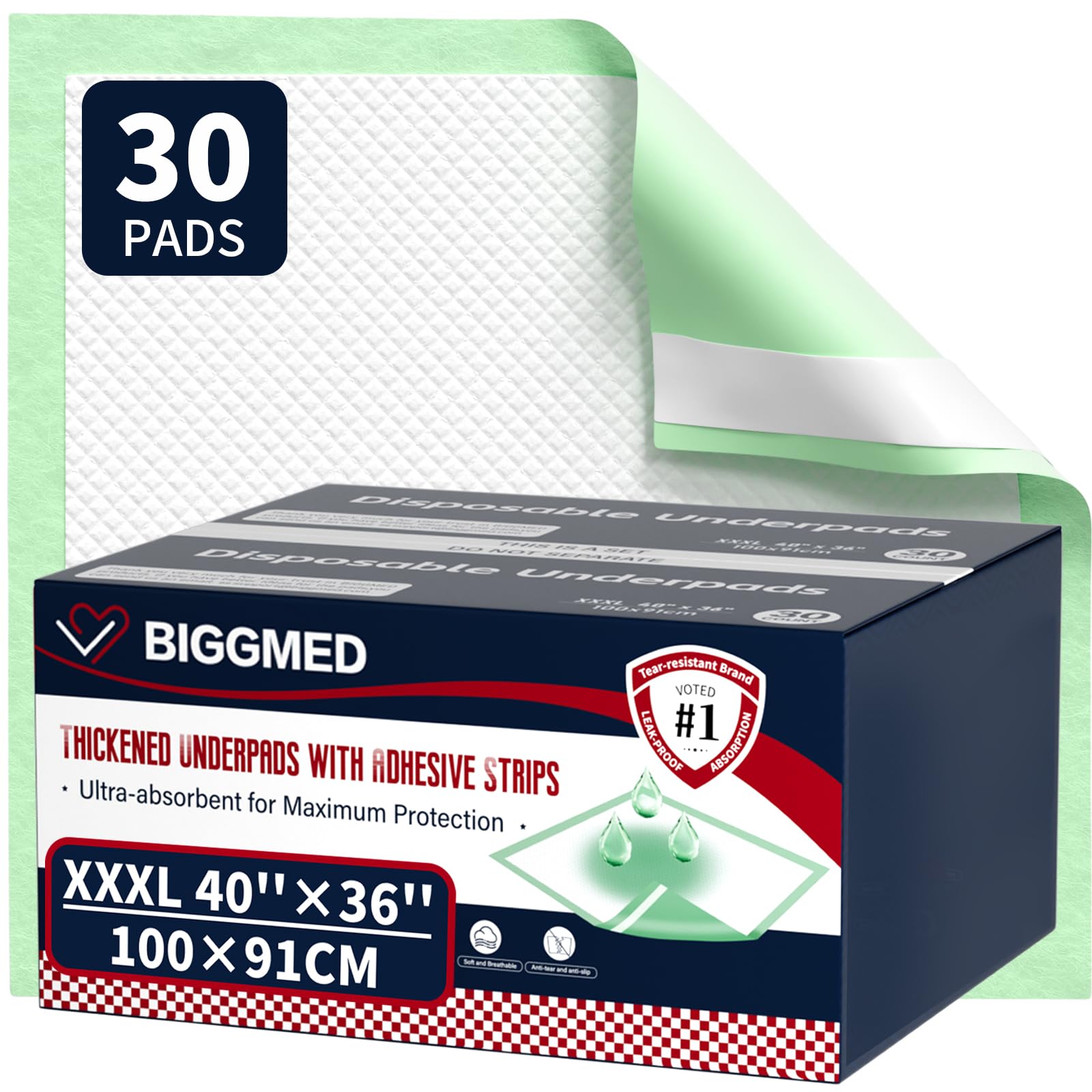 BIGGMED Disposable Bed Pads Large Underpad
