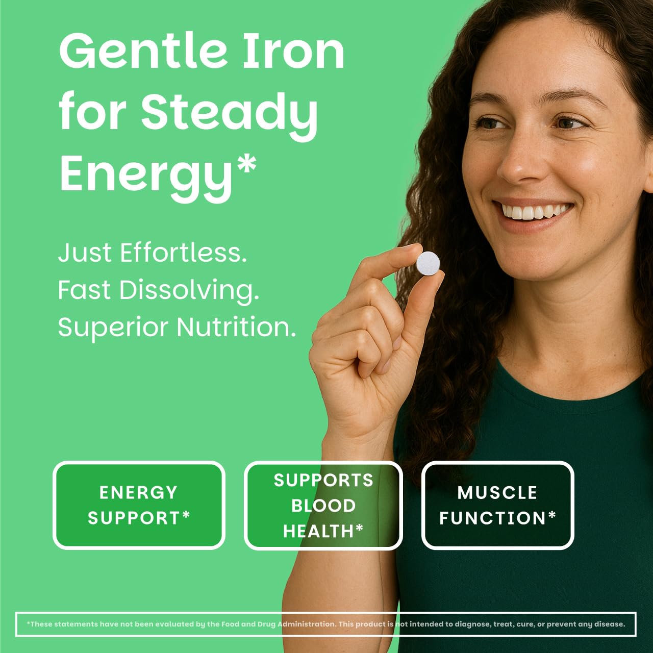 EZ Melts Iron Supplement with Vitamin C | Vegan & Non-GMO

