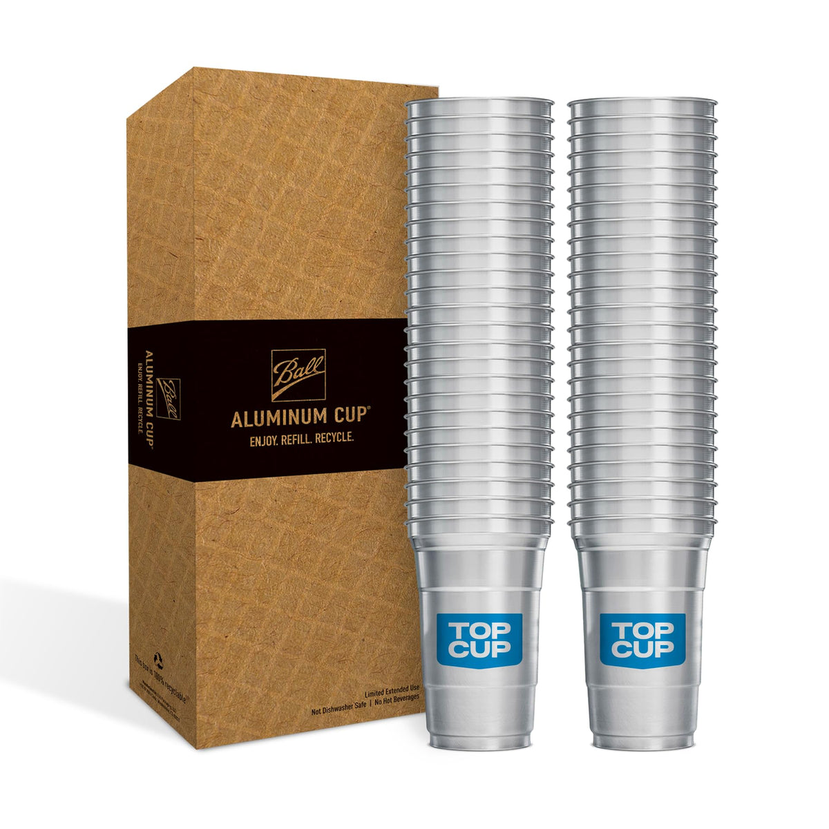 Top Cup Aluminum Party Cups - Reusable & Recyclable Made in USA