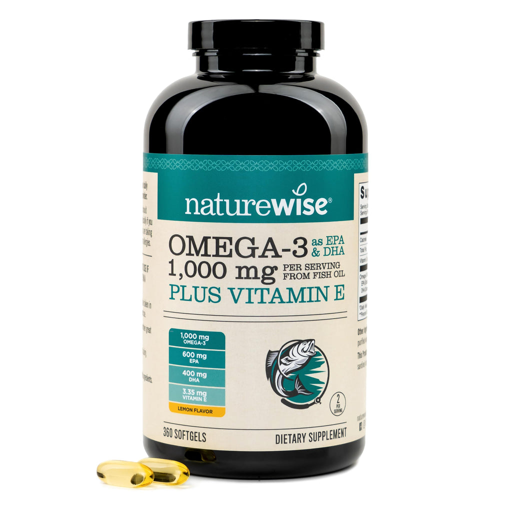 NatureWise Omega-3 + Vitamin E Softgels