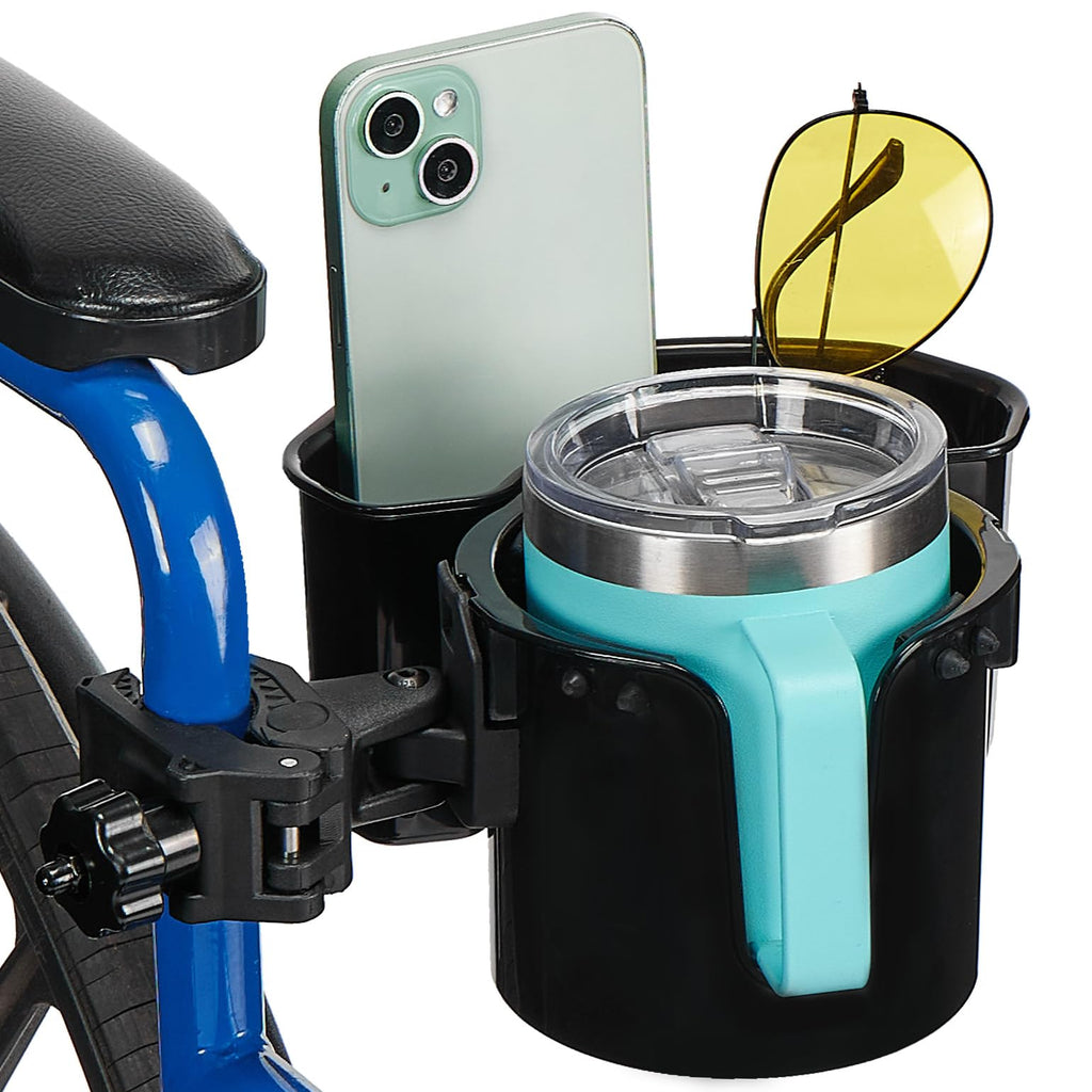 JOYTUTUS Wheelchair Cup Holder 2-in-1 with Storage

