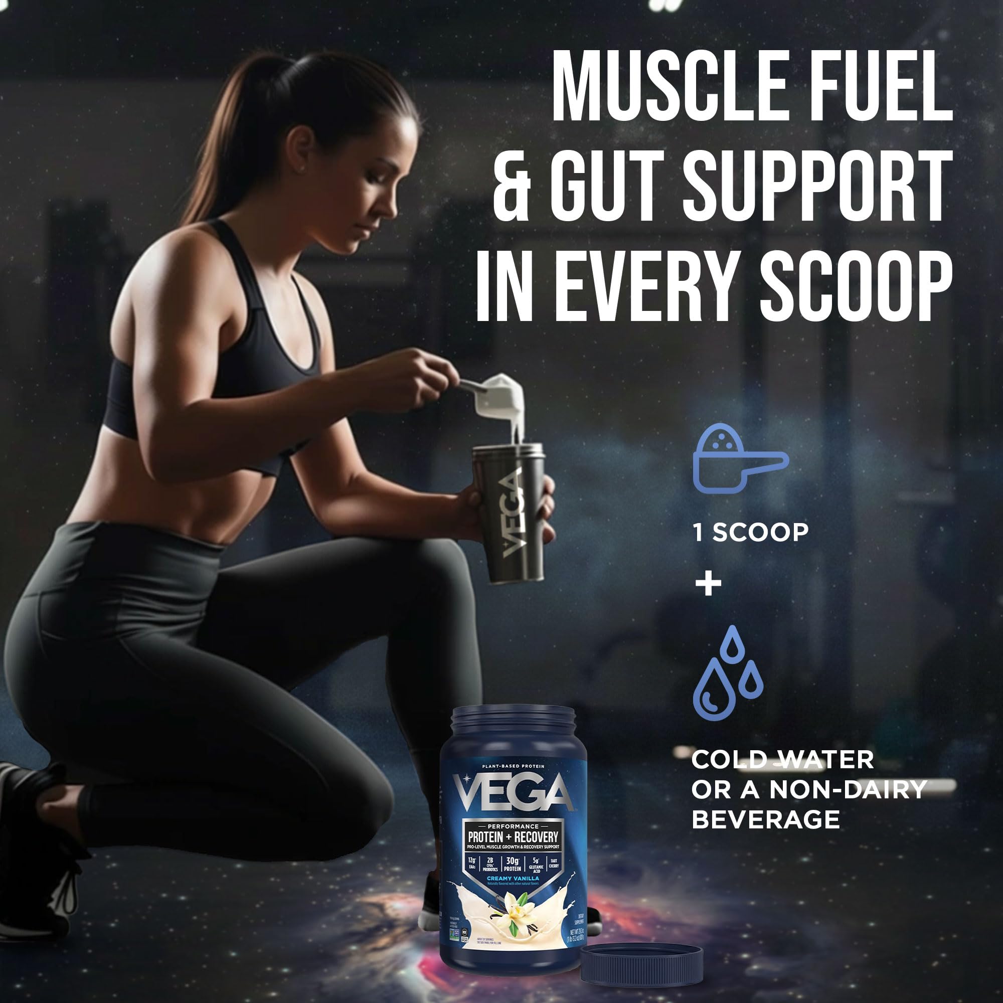 Vega Protein + Recovery Plant-Based Protein Powder

