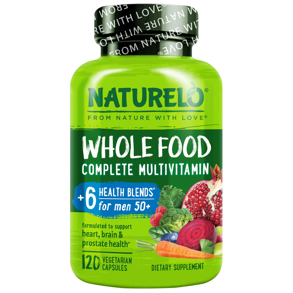 Naturelo Whole Food Multivitamin for Men 50+ Vegan Capsules

