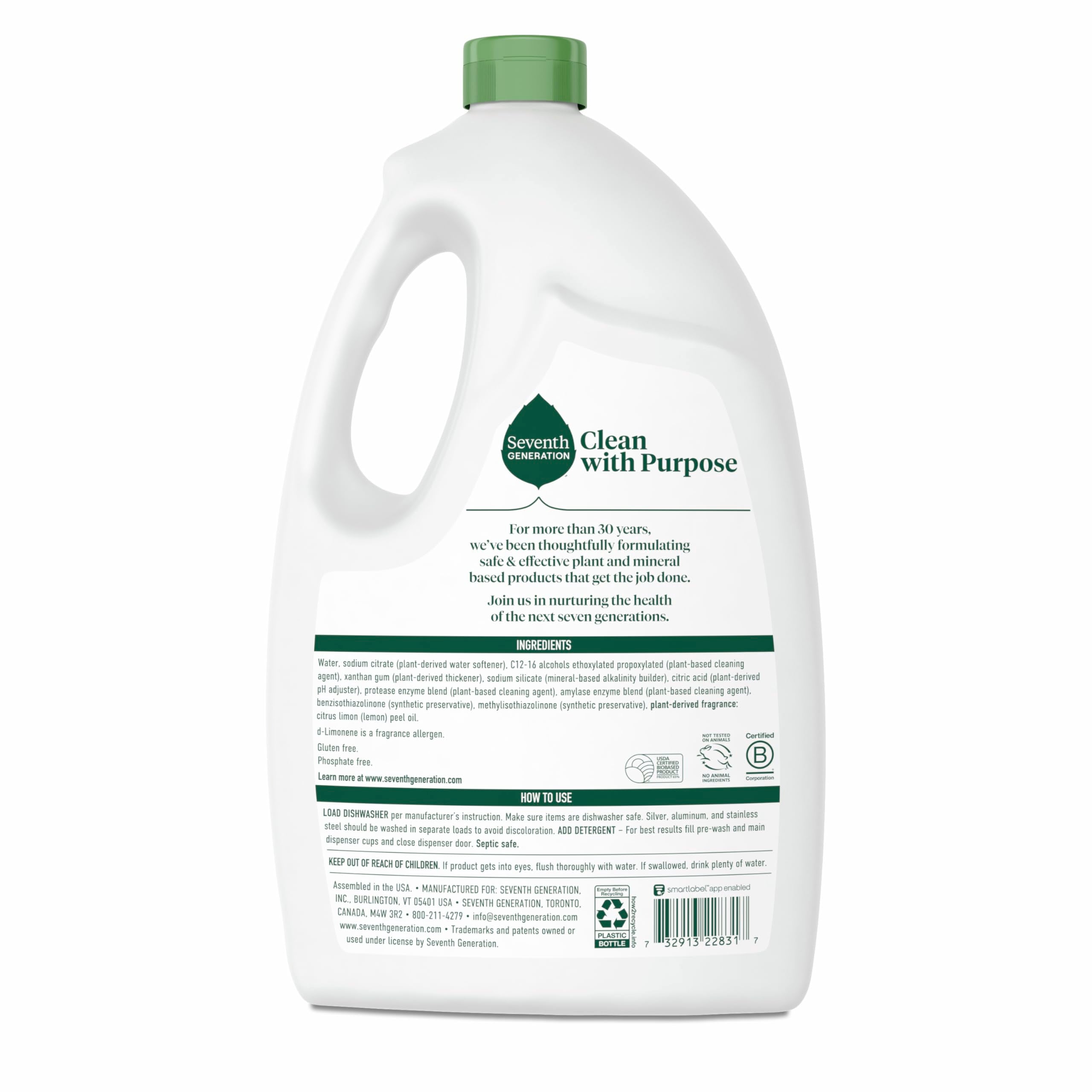 Seventh Generation Dishwasher Detergent Gel Plant-Based

