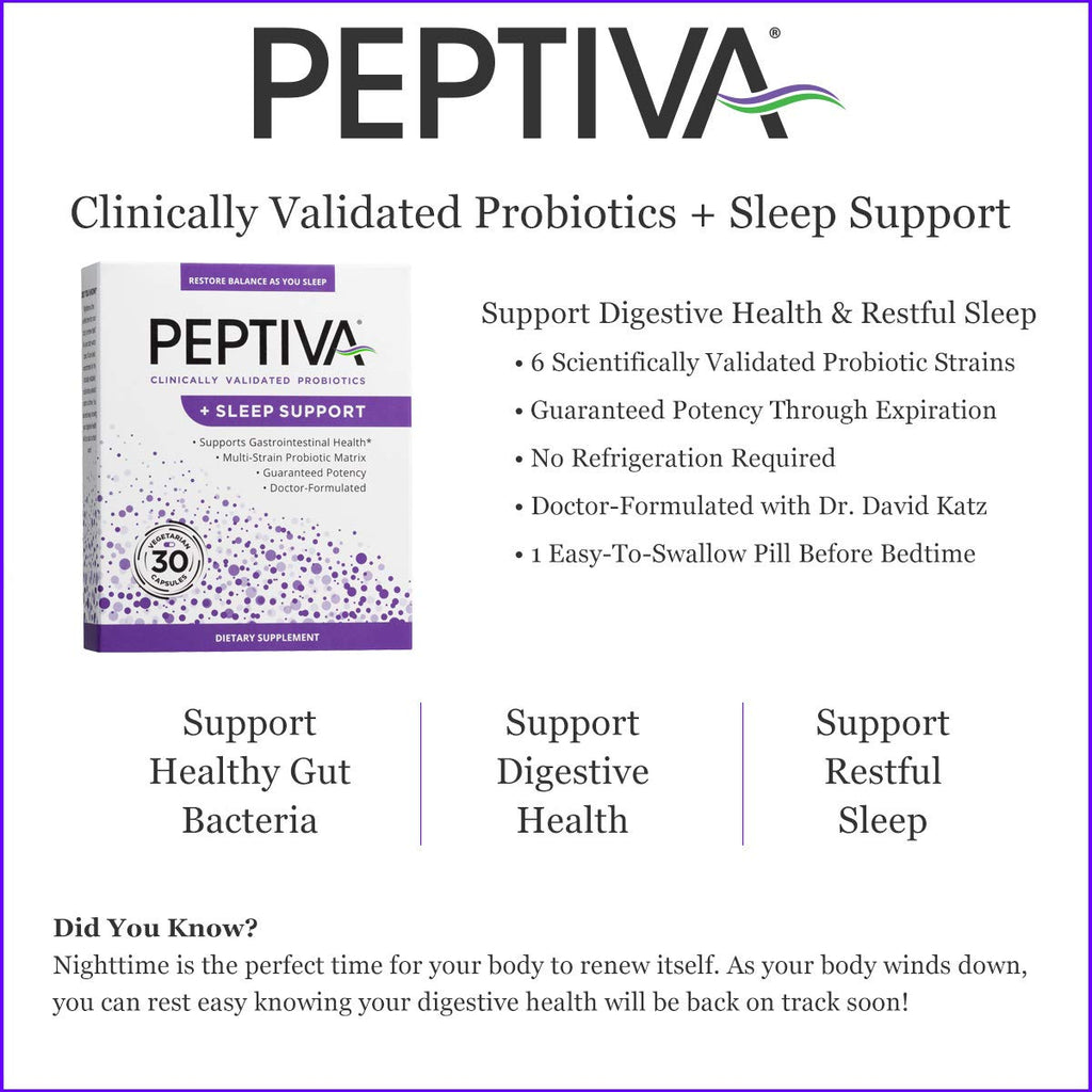 Peptiva Probiotic with Melatonin for Digestive & Sleep

