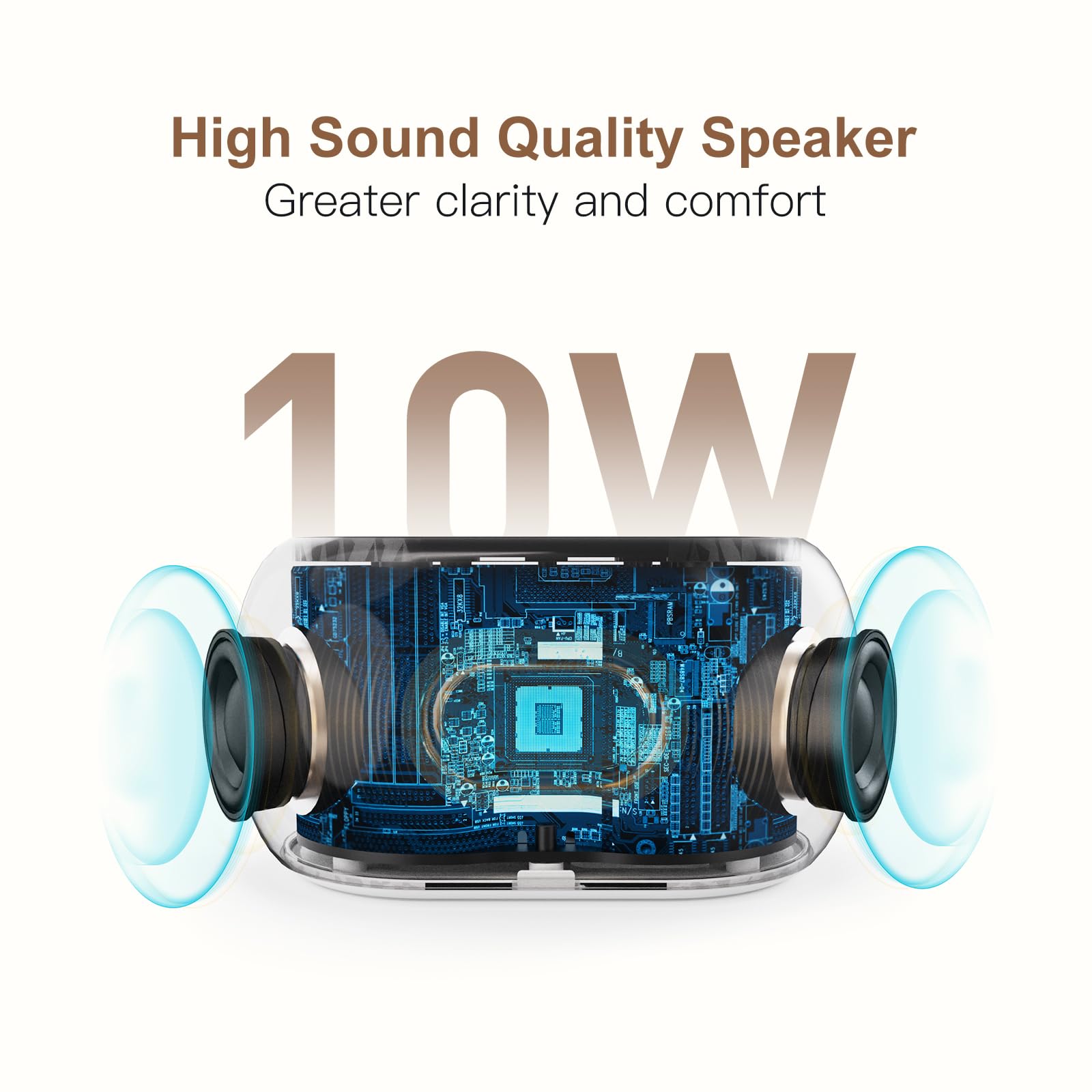 ANJANK Sound Machine Alarm Clock with Bluetooth Speaker

