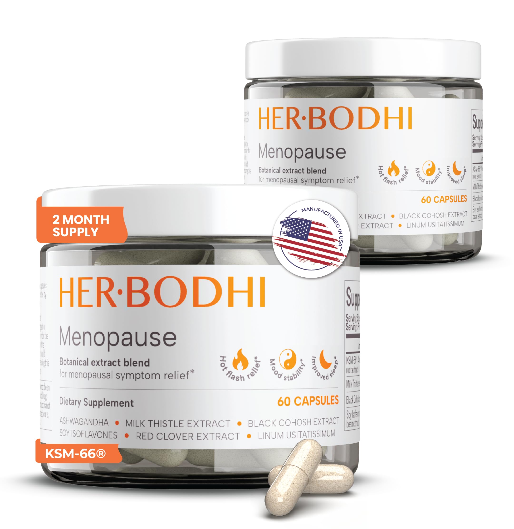Her Bodhi Meno Menopause Support with Ashwagandha & Soy Isoflavones