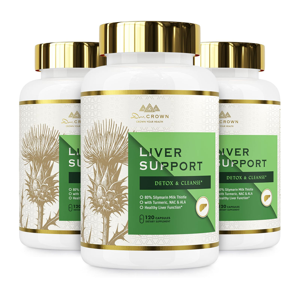 Milk Thistle Liver Support with NAC, Artichoke, Turmeric & Dandelion