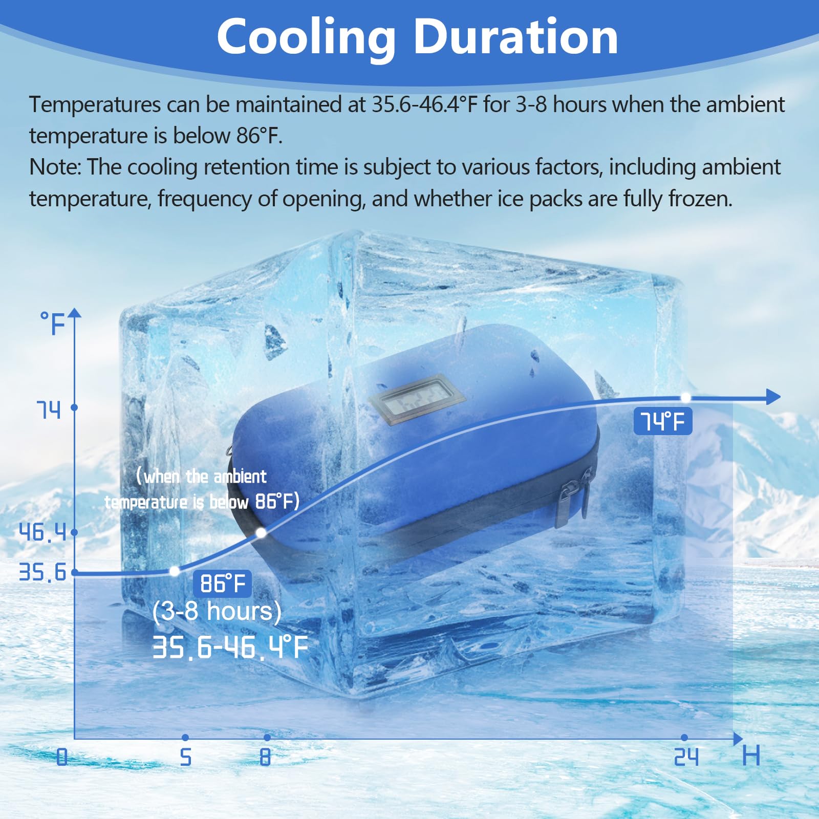 Insulin Cooler Travel Case with Temperature Display

