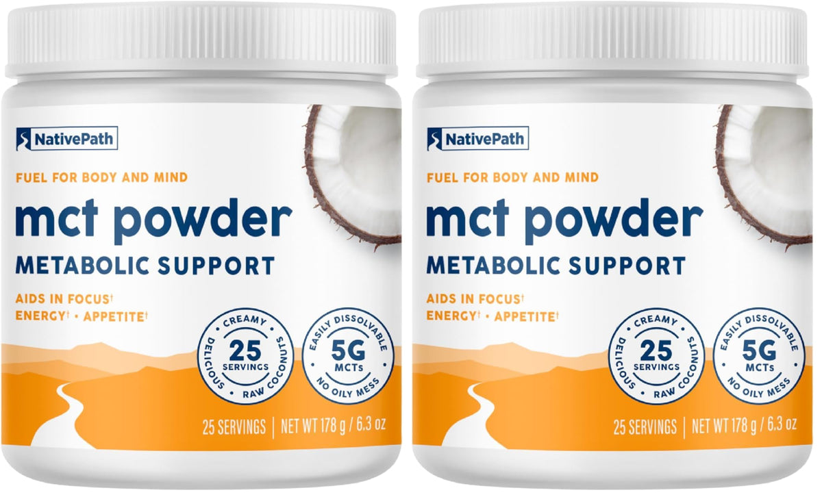 NativePath MCT Powder Unflavored for Keto Brain & Body Fuel