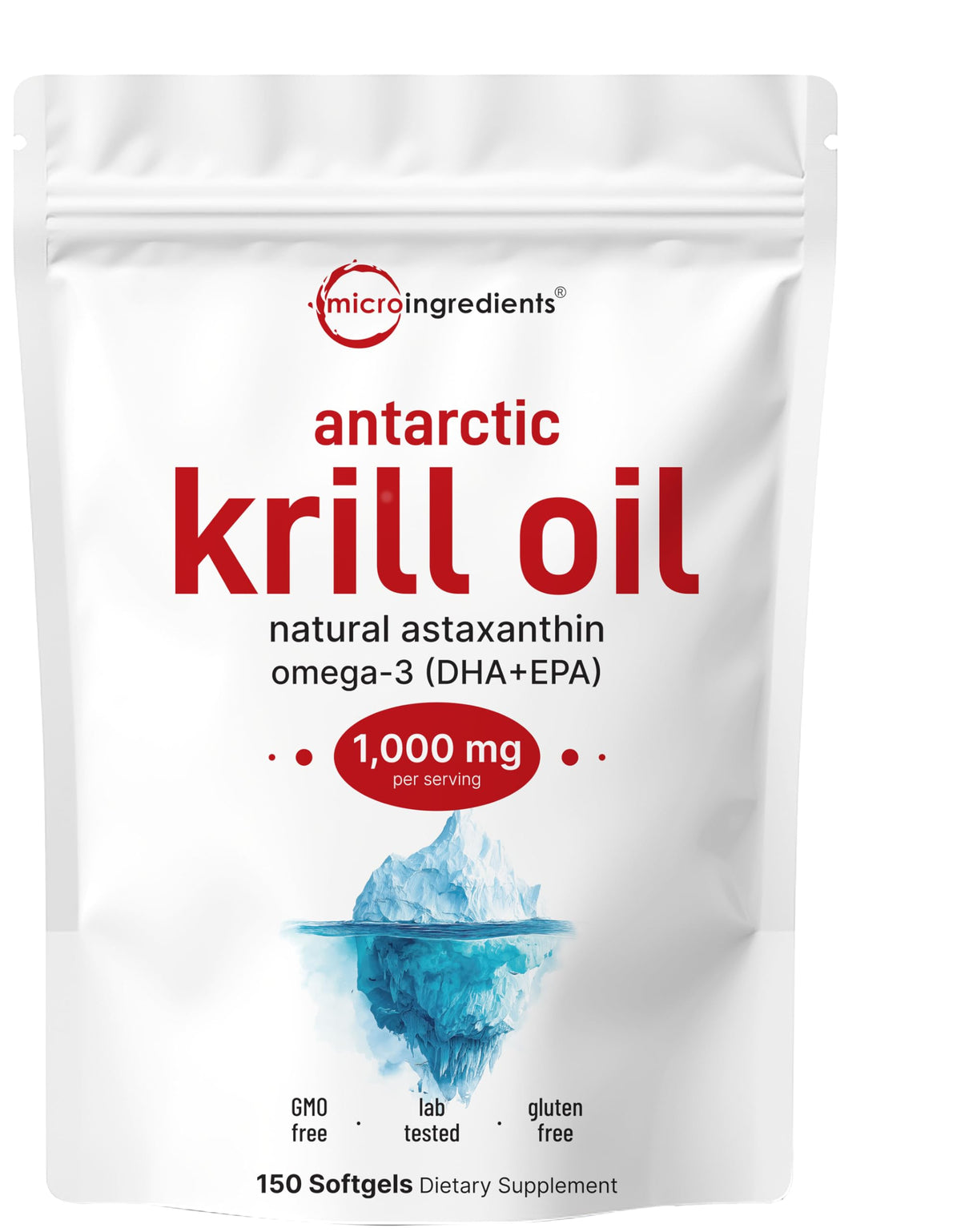 Micro Ingredients Antarctic Krill Oil with Phospholipids & Astaxanthin