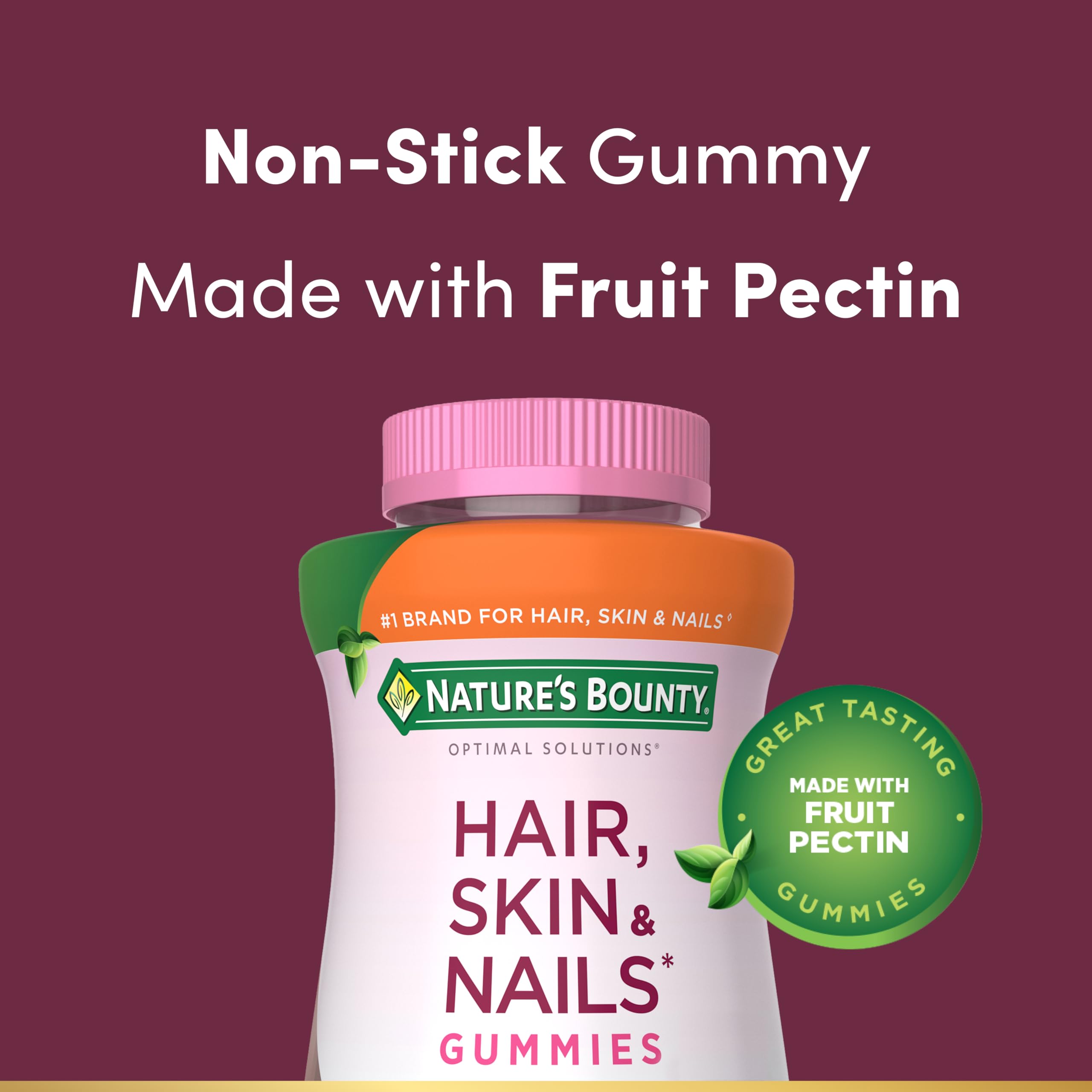 Nature's Bounty Hair Skin Nails Gummies with Collagen Biotin

