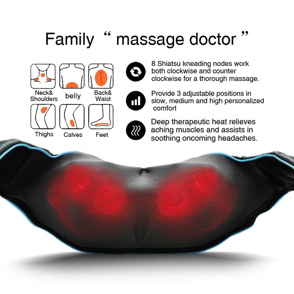 Mo Cuishle Shiatsu Massager with Heat | Deep Tissue Kneading

